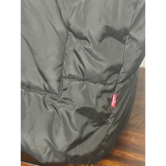Levi's Quilted Black and Cream Puffer Vest with Sherpa Collar XXL NWOT - Picture 9 of 9